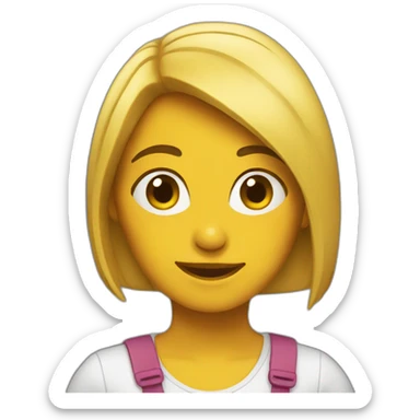 Chica saludando sticker