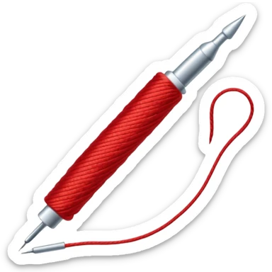 Un aguja y un pedazo de hilo sticker