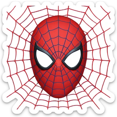 Spider man mask sticker