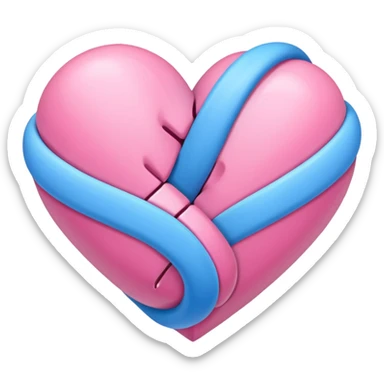 Pink heart and a blue heart mixed like this 💞 sticker