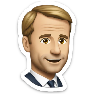 Macron qui boit une bière  sticker