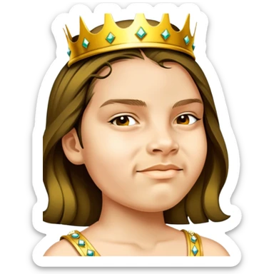 Zöe Wearing a crown sticker