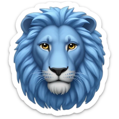 blue lion sticker