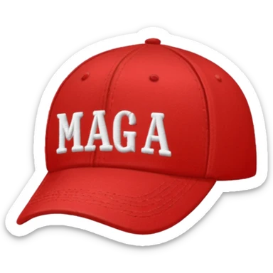 Hat with MAGA sticker