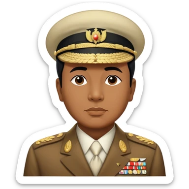 ​Cinematic Realistic Portrait of Sukarno, depicted in a lifelike, realistic style based on his iconic portrait, showcasing his thoughtful, charismatic expression in period attire, rendered with detailed textures and warm, evocative lighting that captures his pioneering spirit and national pride, sticker