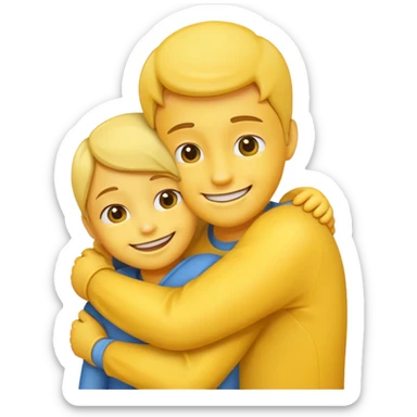 A hug emoji sticker