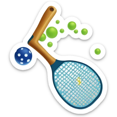 pickleball paddle and ball sticker
