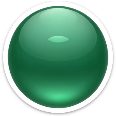 emerald sphere, strong cool green sticker