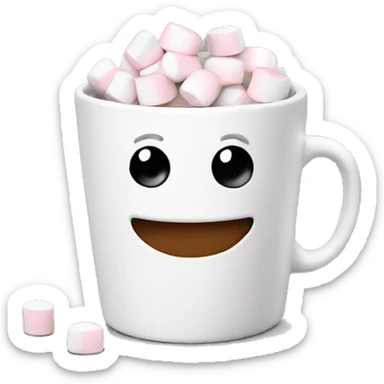 Punk coffee cup with marshmallows sticker