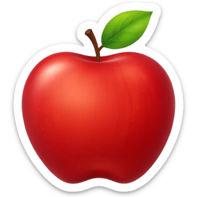 a red apple sticker