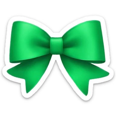 Green bow sticker