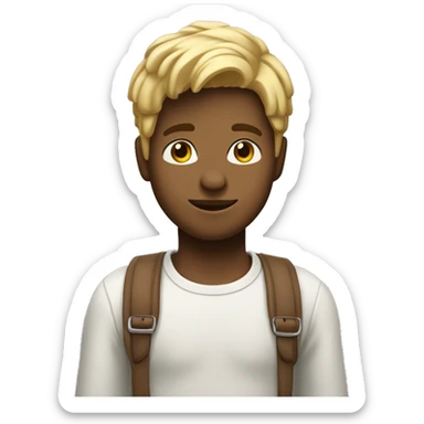 Un garçon de peau blanc avec les cheveux blond qui est amoureux  sticker