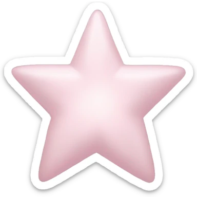 Pale pink star sticker