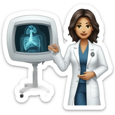 Posh-Radiologist-performing-breast-mri-to-leni-klum sticker