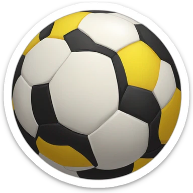 Black yellow soccer ball sticker