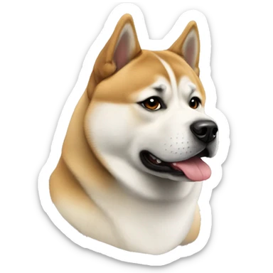 American akita inu with Sheppard sticker