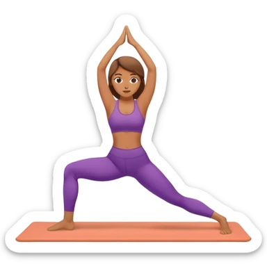 Mujer joven practicando pilates  sticker