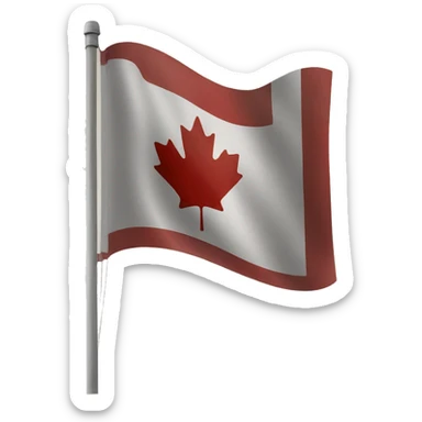 straight canadian flag not waving sticker