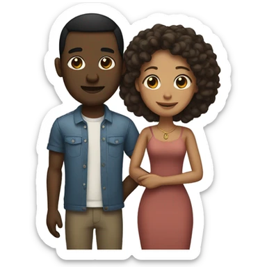 Interracial couple  sticker