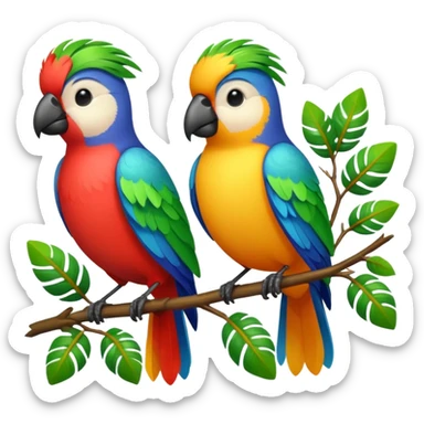 Jungle birds sticker