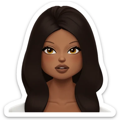 dark-skinned girl portrait indoors sticker