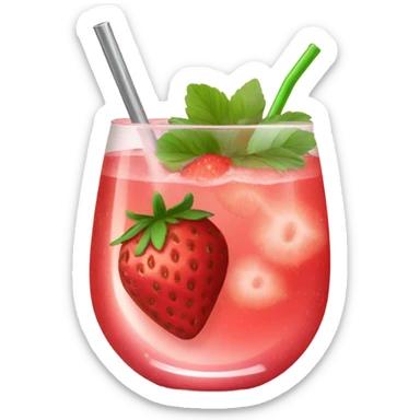 Strawberry cocktails  sticker