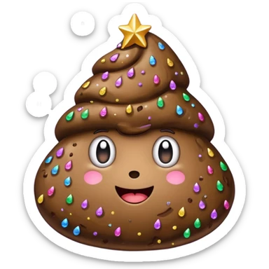 Christmas turd  sticker