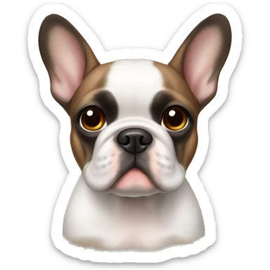 Fawn pied French Bulldog   sticker