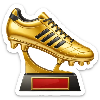 create a emoji of golden shoe soccer award sticker