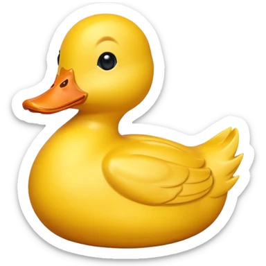 Animals: Duck in 3D Emoji sticker