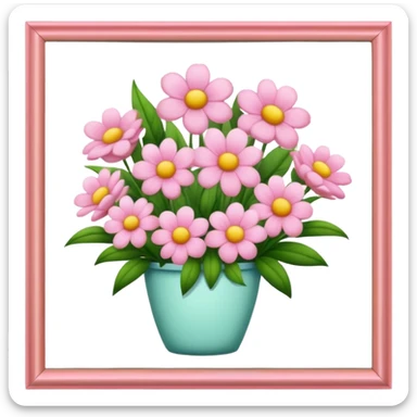 soft pink flower shop sticker