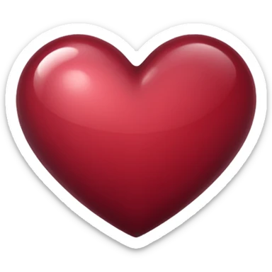 Corazón de color vinotinto sticker