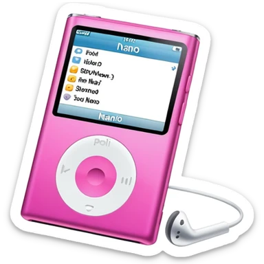 iPod nano pink  sticker