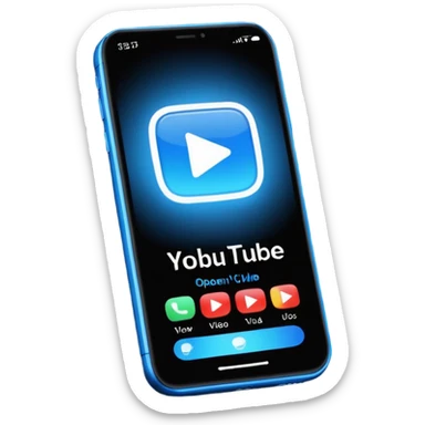 Phone on YouTube app  open showing video with view count sticker