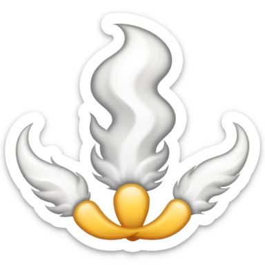 3 plumes blanches sticker