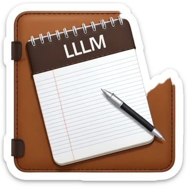 a notebook that says "NotebookLM" on it sticker