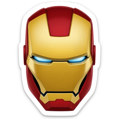 Iron man mask sticker