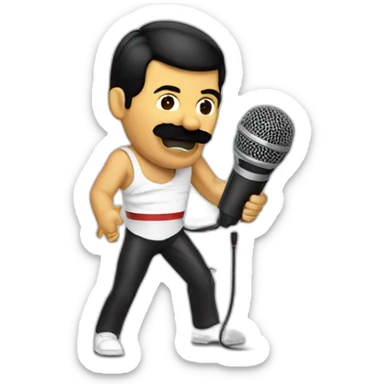 Freddie Mercury With the microfone sticker