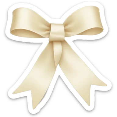 Cream ribbon  sticker