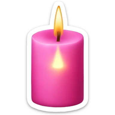 Pink candle sticker