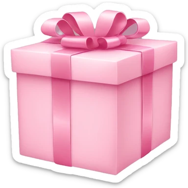 pastel pink gift box sticker
