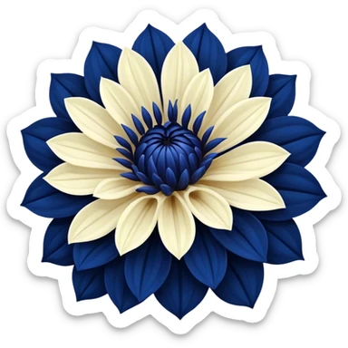 dahlia dark blue sticker