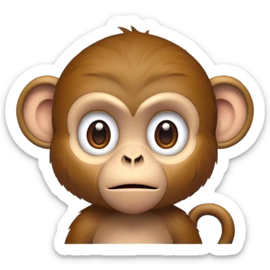 Monkey saying idk sticker