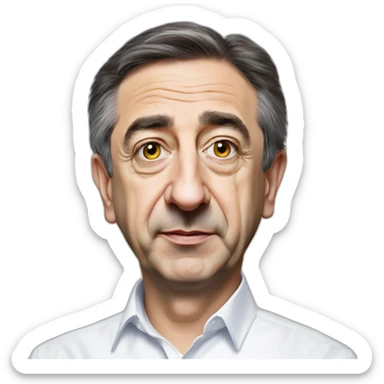 Éric Zemmour qui embrasse Jean-Luc Mélenchon sticker