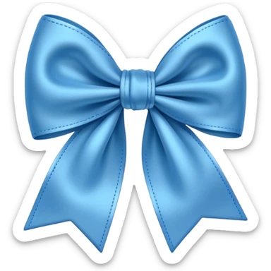 Cute blue bow sticker