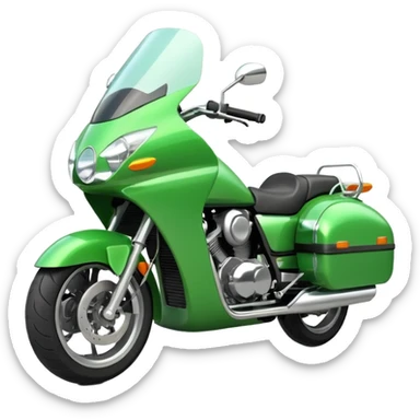 green delivery motorcicle sticker