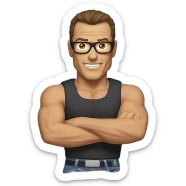 jean claude van damme sticker