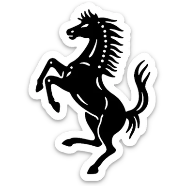 Ferrari logo with prancing horse sticker