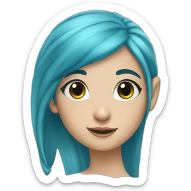 blue-hair-elf-girl sticker