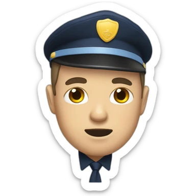 policier qui dort sticker